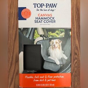 Top Paw Canvas Hammock Seat Cover (Grey)